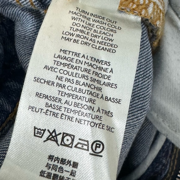 Anthropologie Pilcro The Vintage Straight Raw Hem Distressed Jeans Dark Wash 27 - Picture 15 of 16